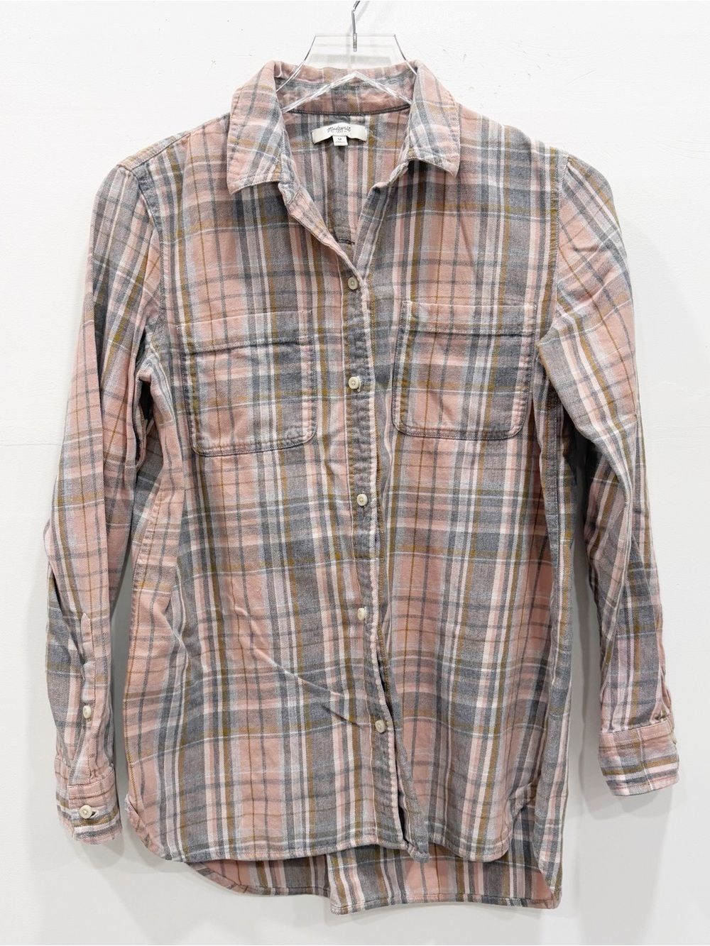 Madewell Camden Plaid Flannel Shirt Long Sleeve Medium Cotton